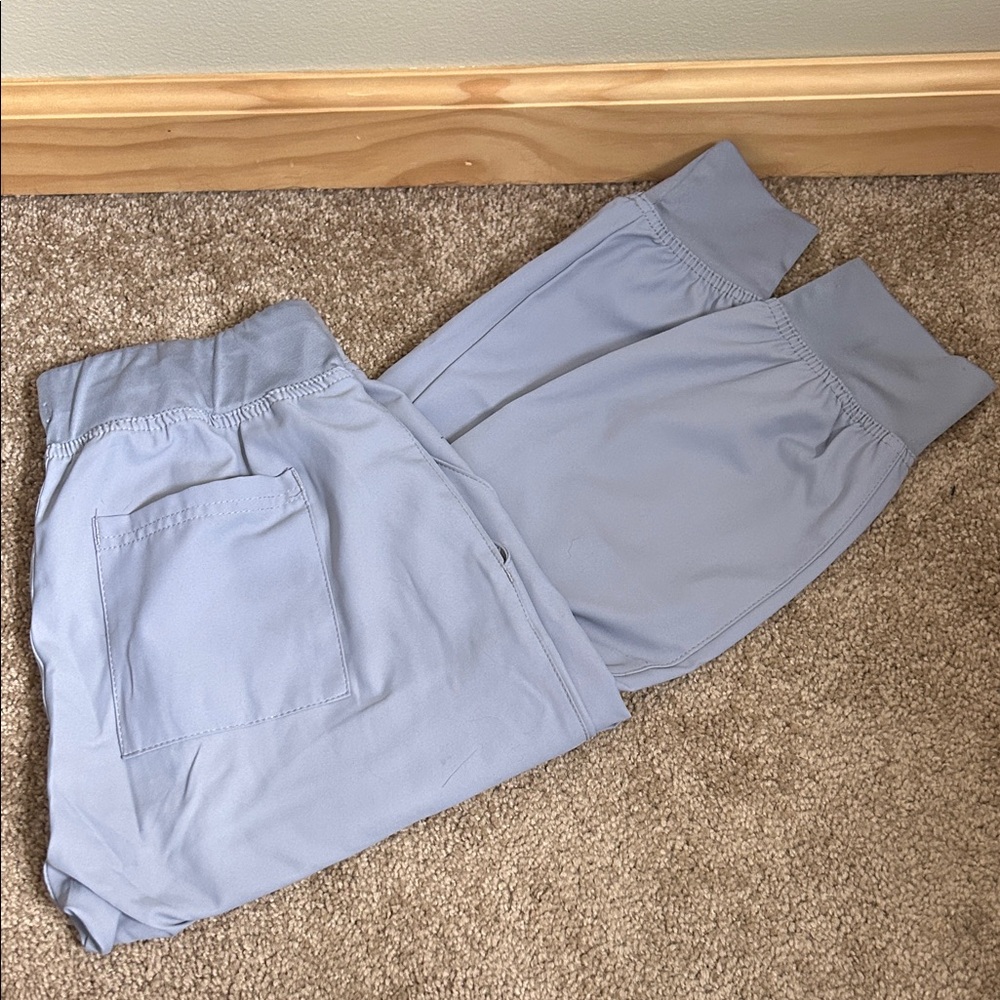 Med Couture Light Blue Jogger Sweatpants with Elastic Cuffs
